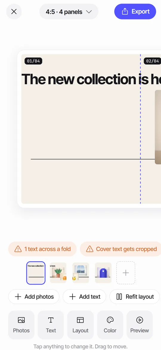 Editor with seam check
